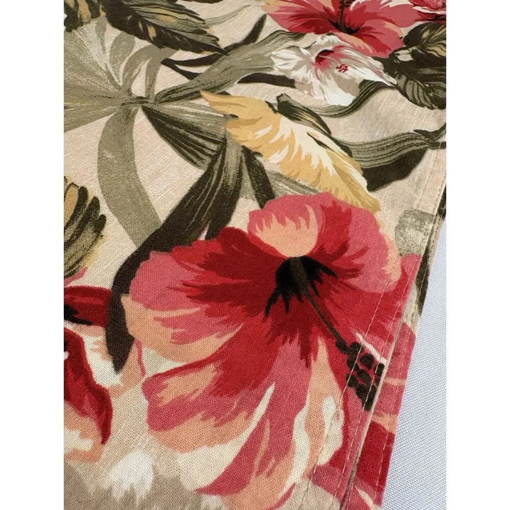 Tropical Hibiscus Tablecloth 60X 100 Cotton